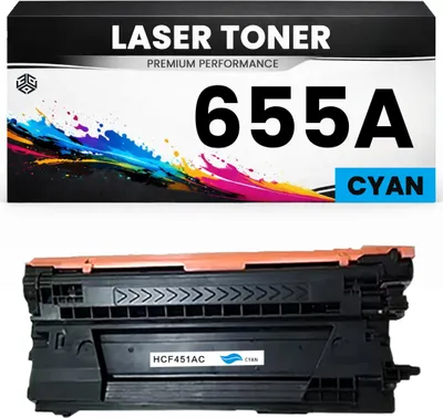 Produktbild von XXL Toner 655A für HP kompatibel Cyan CF451A Premium Alternative  Color LaserJet Enterprise Flow MFP M681z/682z M652dn/652n/653dn/653x
