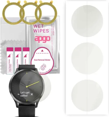 Produktbild von apgo 3 Stück Schutzfolie, Matt, kompatibel mit Garmin Vivomove HR Smartwatch, Hydrogel Displayschutzfolie mit Positionierhilfe, Displayfolie, robust und kratzfest