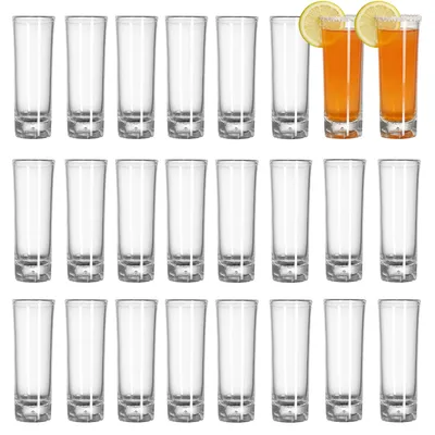24 Shotgläser aus Glas, 60 ml, 4 x 10,2 cm, für Wodka & Whisky