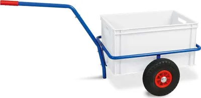 Produktbild von Handwagen mit Kunststoffkasten, H 320 mm, weiß, LxBxH 1250x640x660 mm,Trg 200 kg