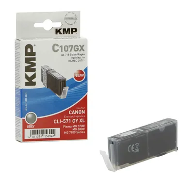 Produktbild von KMP C107GX Tintenpatrone grau komp. mit Canon CLI-571 XL GY