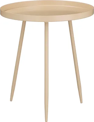 Produktbild von Mica Decorations Flores Beistelltisch - H44 x Ø40 cm - Metall - Beige