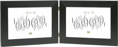 Obrázok produktu pre Deknudt dvojitý rám S41VH2H2H, čierna plastová farba, rozmer 10,0 x 15,0 cm