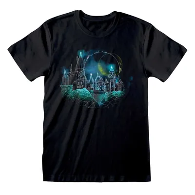 Produktbild von Harry Potter - Wireframe Hogwarts - Black T-Shirt - Größe S