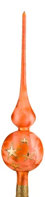 Produktbild von Weihnachtsbaumspitze Groß 35cm in Ice Orange Goldener Stern