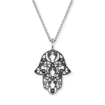Produktbild von Engelsrufer ERN-LILHAND-MA Kette mit Anhänger Hand Fatimas Markasit Silber
