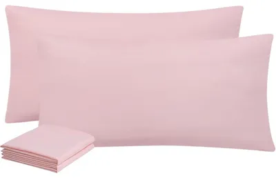 Produktbild von Kissenbezug 40x80 cm 2er Set Rosa Mikrofaser mit Reißverschluss  Bügelfrei