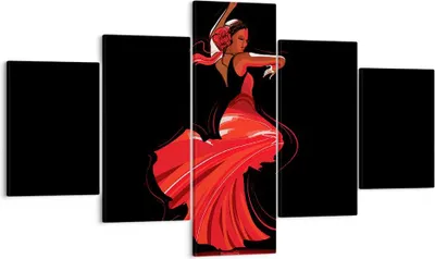 Produktbild von Bild auf Leinwand - Leinwandbild - Tanz Tänzer - 125x70cm - Wand Bild - Wanddeko - Wandbilder - Leinwanddruck - Bilder - Kunstdruck - Wanddekoration - Leinwand bilder - Wandkunst - EA125x70-4121