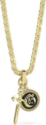 Produktbild von Damen Gold Guess Kreuz Halskette 65cm