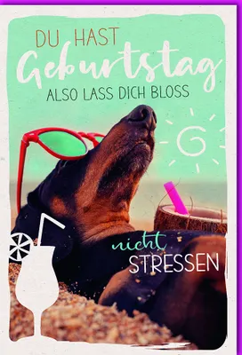 Produktbild von Geburtstag - Glückwunschkarte im Format 11,5 x 17 cm mit Umschlag