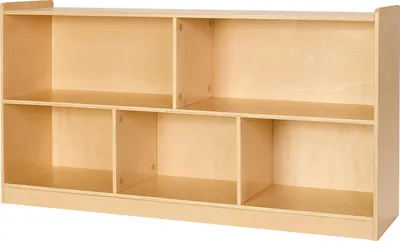 Produktbild von SucceBuy Kinderregal Bücherregal (114 cm), Spielzeugschrank mit 5 Fächern 2-stufig, Aufbewahrungsschrank für Spielzeug, Regal für Schlafzimmer und Kinderzimmer, Ausstellungsschrank Braun