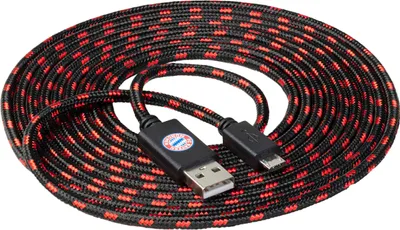 Produktbild von Snakebyte FCB MICRO USB CHARGING CABLE, 3 m, USB A, Schwarz, Rot