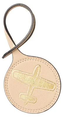 Image de Porte-clés pour femmes, en cuir recyclé, motif avion, élégant, Trussardi