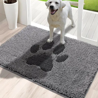 Zdjęcie produktu dla Mata podłogowa do wnętrz, antypoślizgowa, zatrzymująca brud, możliwość prania w pralce, kolor: szary, wymiary: 80 x 120 cm
