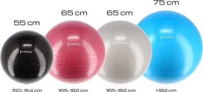 Obrázek produktu pro 55 cm modrý gymnastický míč - proti prasknutí, protiskluzový