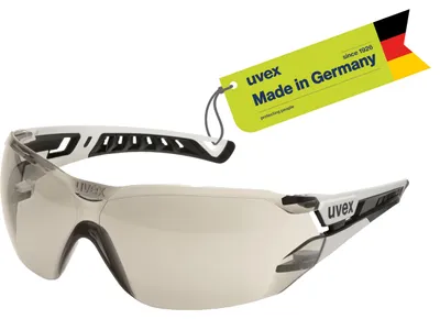 Image de Uvex Pheos NXT - Lunettes de protection haut de gamme - Anti-buée à l'intérieur, extrêmement résistantes aux rayures et aux produits chimiques à l'extérieur - Noir/blanc, teintées - Taille unique