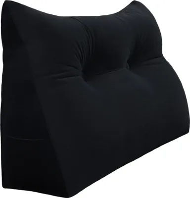 Zdjęcie produktu dla Duża ergonomiczna poduszka na zagłówek aksamitna poduszka klinowa, poduszka do czytania, poduszka klinowa, poduszka na plecy, poduszka wypoczynkowa, poduszka dekoracyjna