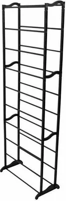 Produktbild von Niceey XXL Schuhregal, Schuhständer 10 Ebenen, 24x50x130 cm 20 bis 35 Paar Schuhe, Schuhschrank, Metall, für Wohnzimmer Schlafzimmer oder Küche, Schwarz