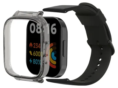 Produktbild von kwmobile Ersatzarmband mit Eckenschutz Hülle kompatibel mit Xiaomi kwmobile Armband - Kantenschutz-Schutzhülle und Ersatzband aus Silikon und