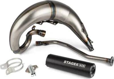 Zdjęcie produktu dla Stage6 High Left Mount CNC Black Streetrace Kompletny układ wydechowy dla Beta RR