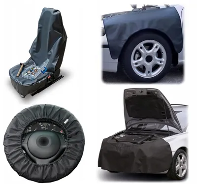 Productafbeelding van Monteurset - Beschermingset - Stoelhoes - Stuurhoes - Spatbordhoes - Voorbumperbeschermer Autohoes - Gereedschap - Monteur - Garage - 4 Delig
