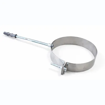 Produktbild von Rohrschelle Ø 125 mm aus Edelstahl – Wandbefestigung für Schornstein- und Kaminrohr