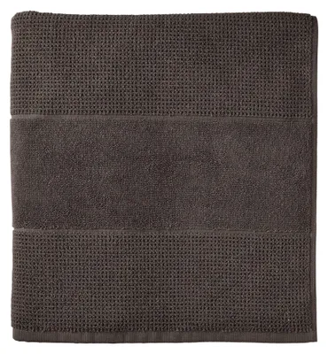 Produktbild von SCHIESSER Saunatuch Turin | Einfarbig | 100% Baumwolle | Flauschig & Saugstark | 75x200 cm | Dunkelgrau