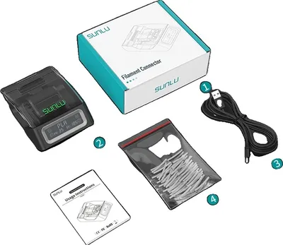 Immagine prodotto di SUNLU 3D Filament Connector, adatto per PLA/ABS/PETG, riscaldamento rapido e temperatura precisa, nero
