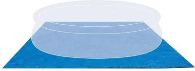 Produktbild von Bodenschutzmatte für Aufstellpool INTEX, 472 x 472 cm, 0,13 mm Stärke, Blau