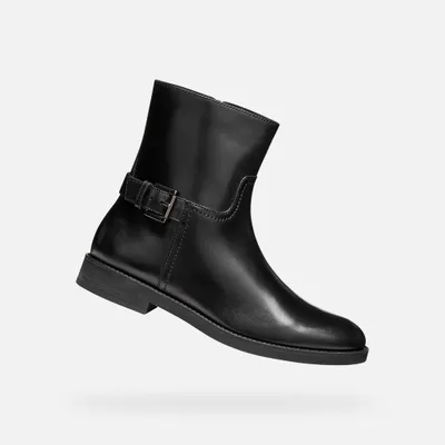 Image de Bottines Chelsea noires pour femmes Geox, modèle Esmeena, taille 37,5