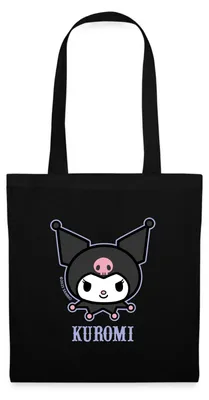 Produktbild von Spreadshirt Kuromi Portrait Stoffbeutel, One size, Schwarz