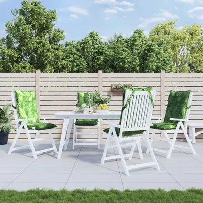 Produktbild von Möbel Hochlehner-Auflagen 4 Stk. Blattmuster Oxford-Gewebe - Gartenmöbelauflagen 377660