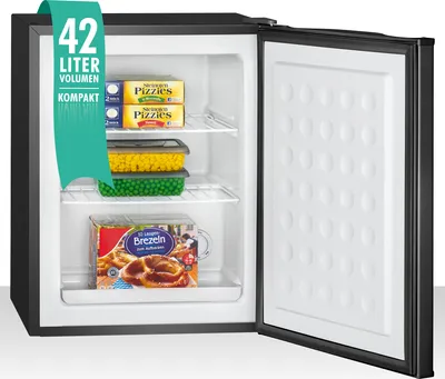 Produktbild von Bomann® Gefrierschrank, 42L Nutzinhalt, Mini Gefrierschrank mit 2 herausnehmbaren Gitterablagen, Gefrierschrank mit wechselbarem Türanschlag & stufenloser Temperaturreglung - GB 7236 schwarz