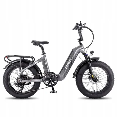 Obrázok produktu pre E-bike 20-palcový elektrický bicykel s tučnými pneumatikami Carbon Fibre 22.5AH LCD displej Shimano 7S 150 kg Grey