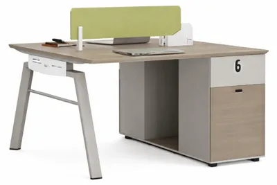 Zdjęcie produktu dla Designerskie biurko dla 2 osób – przestronne, nowoczesne biurko