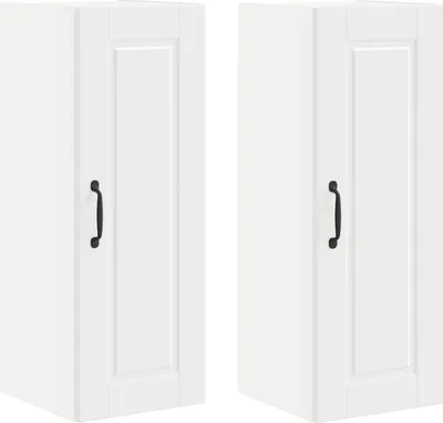 Produktbild von vidaXL Wandschrank PORTO 2 stk. Weiß Holzwerkstoff