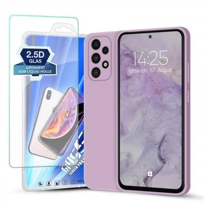 Produktbild von Liquid Silikon Hülle für Samsung Galaxy A53 5G - Farbe: Lila - Modellkompatibilität: Für Samsung Galaxy A53 5G - Displayglas: Mit 9H Displayglas
