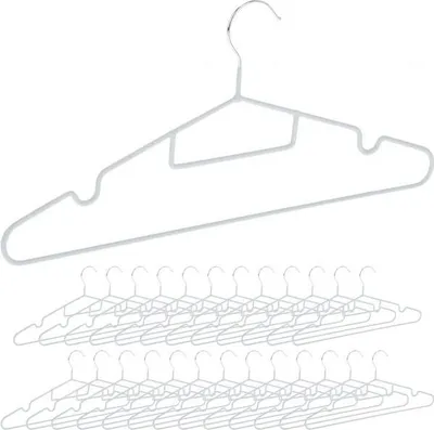 Produktbild von Gummierte Kleiderbügel im 24er-Set