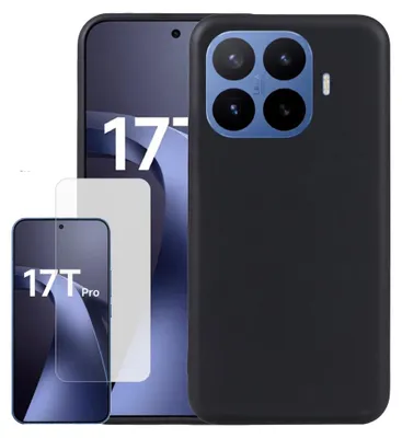 Produktbild von Handyhülle + 9H Schutzglas für Xiaomi 17T Pro TPU Dünn Set 2 in 1 Bundle Schwarz