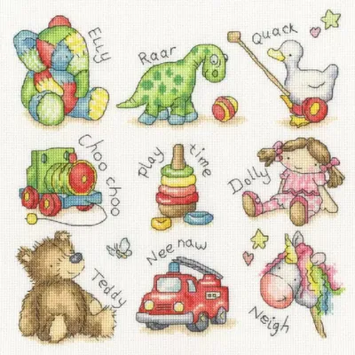 Produktbild von Bothy Threads Kreuzstich Stickpackung "Spiel!", Zählmuster, XKG25, 26x26cm