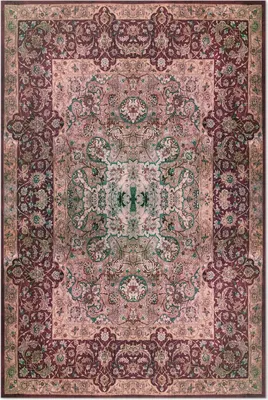 Imagen del producto de Alfombra vinílica de estilo clásico – 60x90 cm – Alfombra para interiores – Ideal para pasillos – Fácil de limpiar – Diseño moderno