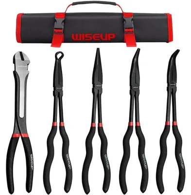 Productafbeelding van Spitstangenset, 5-delig, bereik 28 cm, 45° en 90°, kniptang
