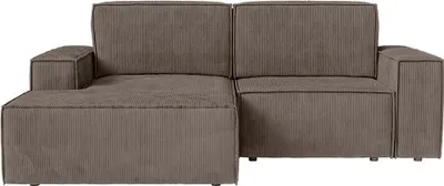 Produktbild von FEDVE Ecksofa KOKKO MINI mit Cordbezug mit Schlaffunktion, Dunkelbraun