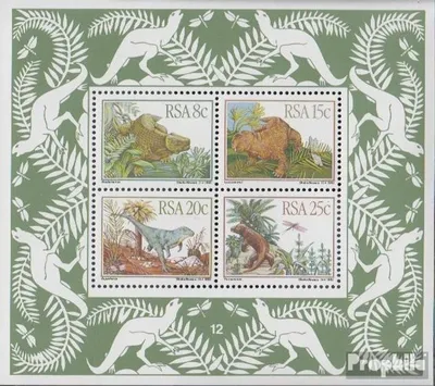 Produktbild von Briefmarken Südafrika 1982 Mi Block14 (kompl.Ausg.) FDC Prähistorische Tiere