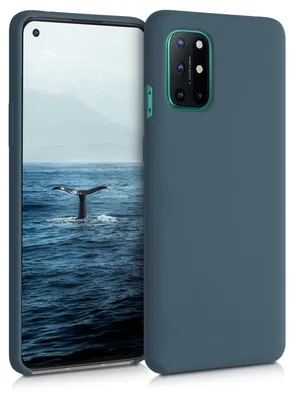 Produktbild von kwmobile Handyhülle für OnePlus 8T Hülle - Case Silikon - Kabelloses Laden - Schutzhülle Cover in Dunkler Schiefer