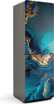 Produktbild von Abstrakte Wellen und Flecken – Magnetische Kühlschrank Abdeckung – Dekorfolie magnetisch Küche – Kühlschrank Magnet Deko – selbstklebende Magnettafel – Magnetfolie für Kühlschranktür – 60x180 cm