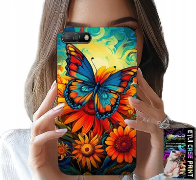 Immagine prodotto di Custodia Per Huawei Y6 2018 - Farfalle Farfalle Fiori Rose Custodia