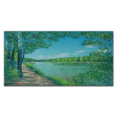 Produktbild von Coloray Bild aus Leinwand 120x60 Leinwand Dekoration - Malerei Natur Wald Fluss