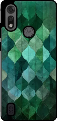 Produktbild von Smartphonica Handytasche geeignet für Motorola Moto E6i / E6s 2020 mit grünen Blättern drucken - TPU backcover Fall grünes Blatt-Design - Grün