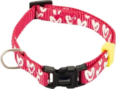 Produktbild von Beeztees Herz - Hundehalsband - Nylon - Pink - 20-30 cm x 10 mm